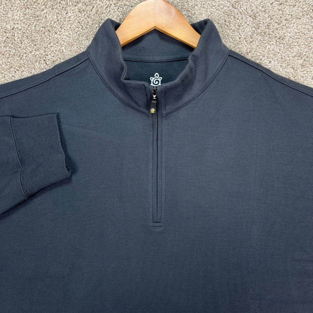 Turtleson Pullover Mens Black XL Long Sleeve 1/4 Zip Golf Tour Performance EUC